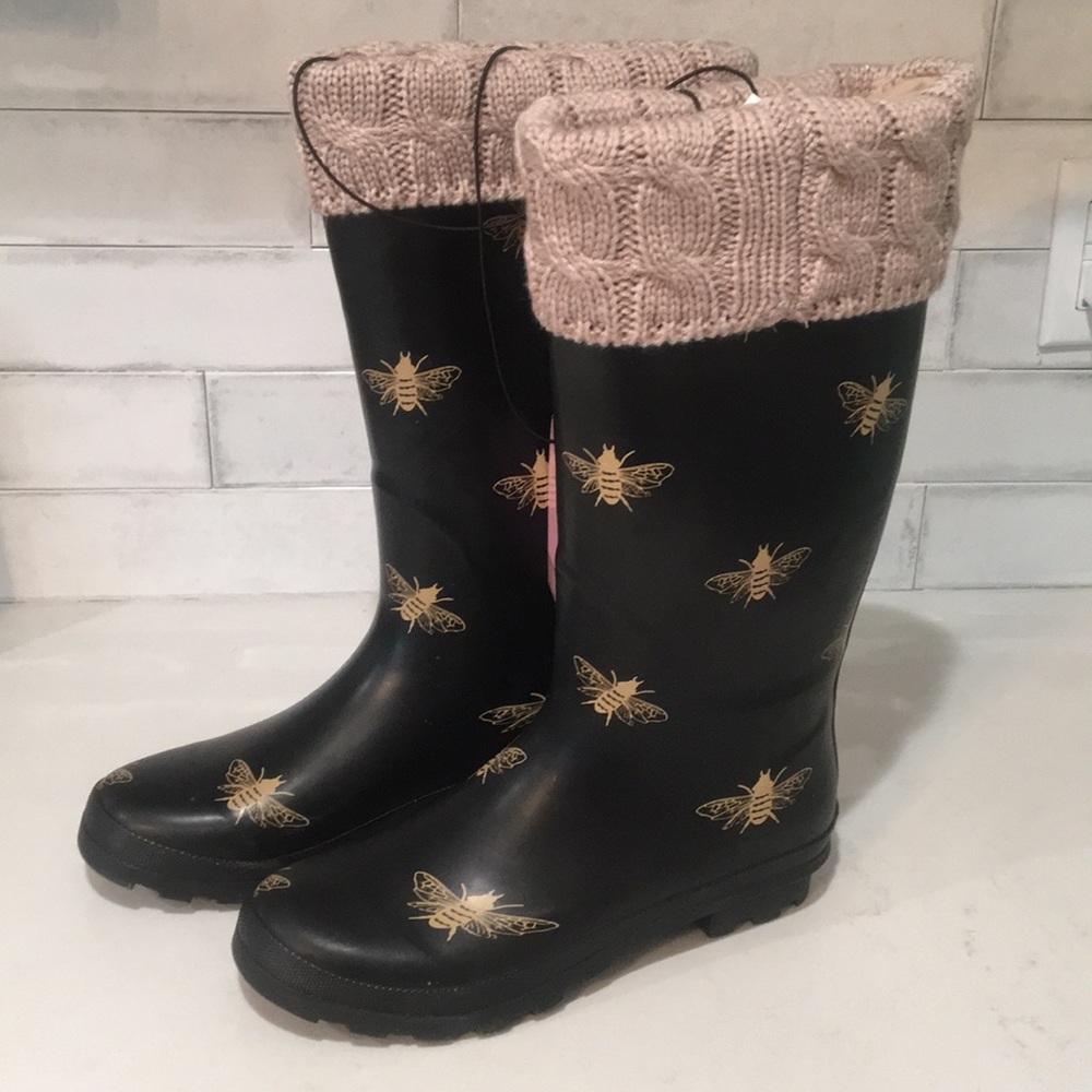 Ladies Tall Rain Boits🐝 Sz 10🌟Sale🌟